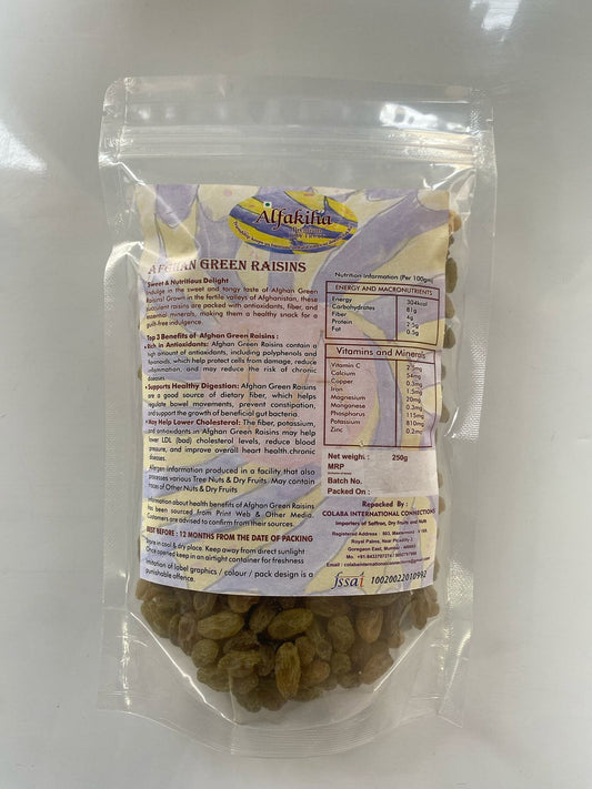 Afghan Green Rasins